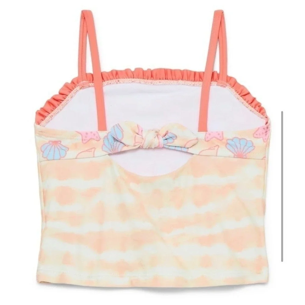Hello Kitty Toddler Girls 2-Piece Tankini Swimsuit Tie Dye Peach 18 Months NWT